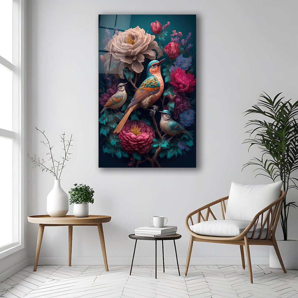 Portrait de femme en verre