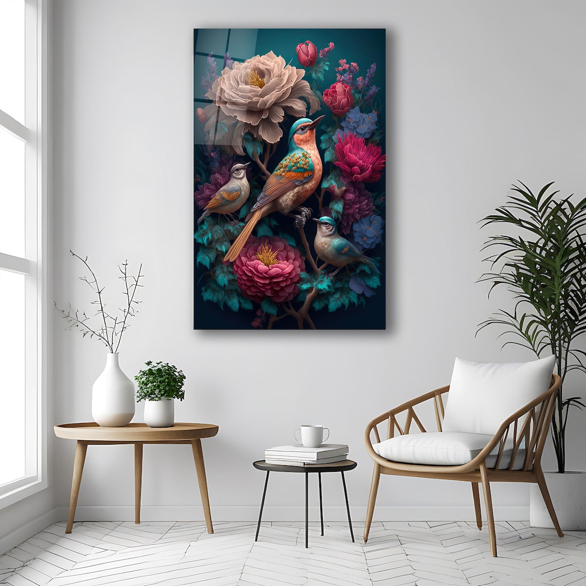 Portrait de femme en verre