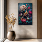 Portrait de femme en verre