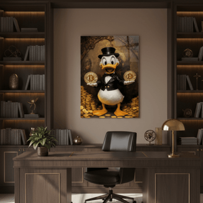 Bitcoin Glass Wall Art