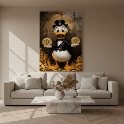 Bitcoin Glass Wall Art