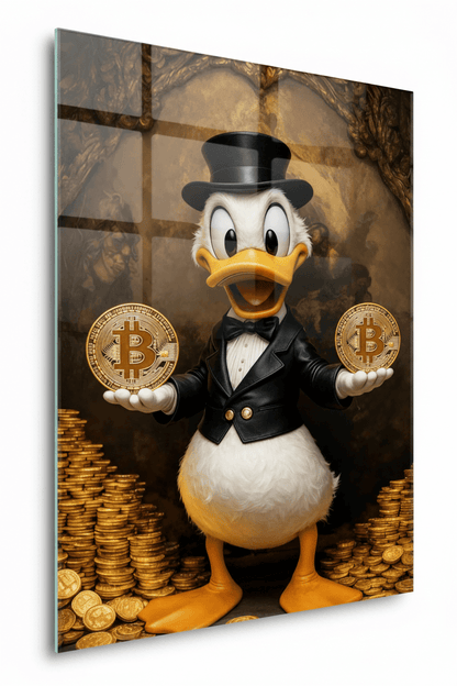 Bitcoin Glass Wall Art