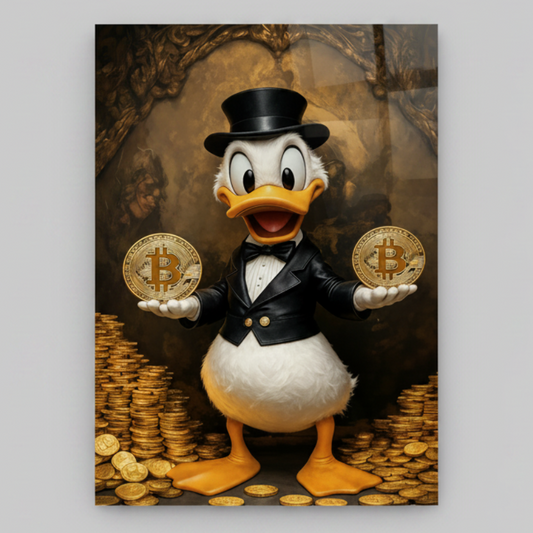 Bitcoin Tableau en Verre Trempé