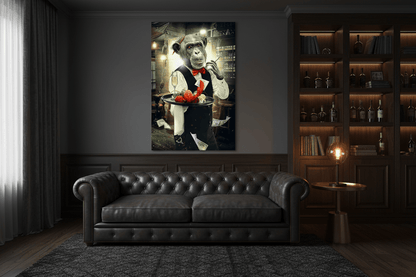 Funny Monkey Glass Wall Art