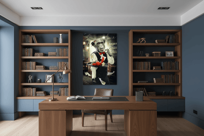Funny Monkey Glass Wall Art