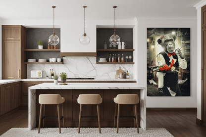 Funny Monkey Glass Wall Art