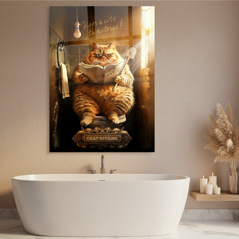 Gatto Simpatico Tableau en Verre Trempé