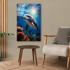 Portrait de femme en verre