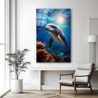 Portrait de femme en verre