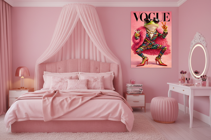 Fashion Frog Quadro in Vetro Temperato