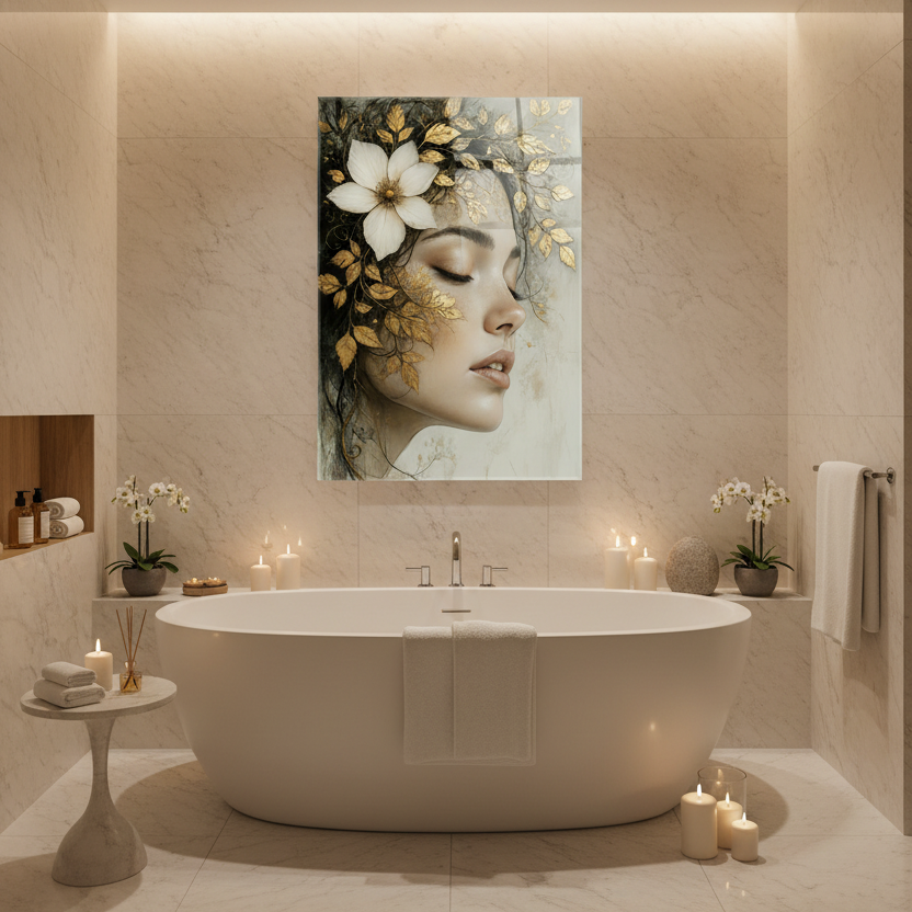 Tranquillité Tableau en Verre Trempé