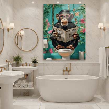Funny Monkey Quadro in Vetro Temperato