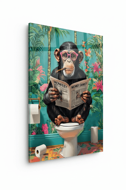 Funny Monkey Quadro in Vetro Temperato