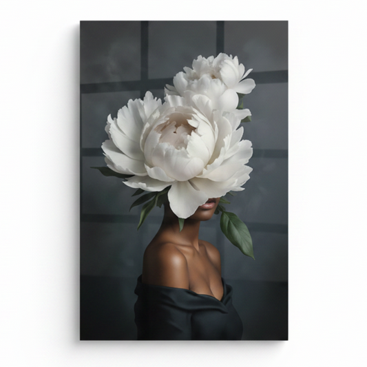 Peony Beauty Glass Wall Art