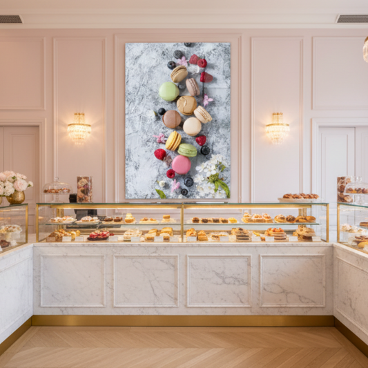 Macarons Glass Wall Art