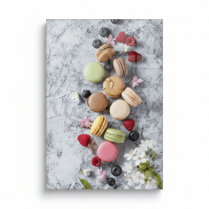 Macarons Quadro in Vetro Temperato