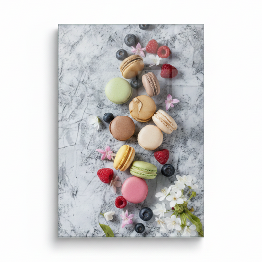 Macarons Glass Wall Art