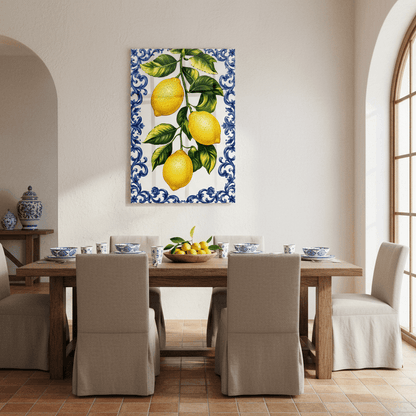 Lemons Glass Wall Art