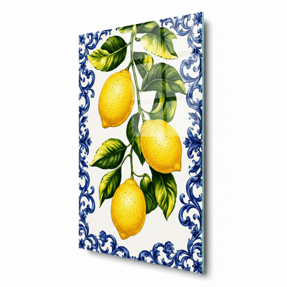 Lemons Glass Wall Art