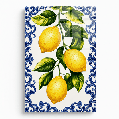Lemons Glass Wall Art