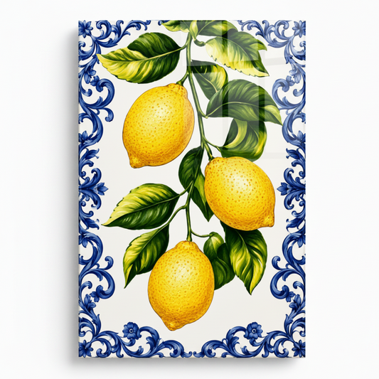 Lemons Glass Wall Art