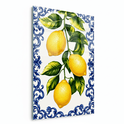 Lemons Glass Wall Art