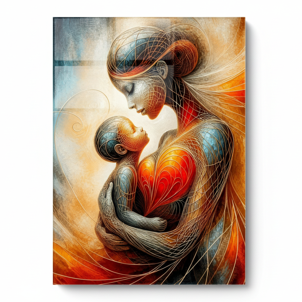 Mother's Love Glass Wall Art