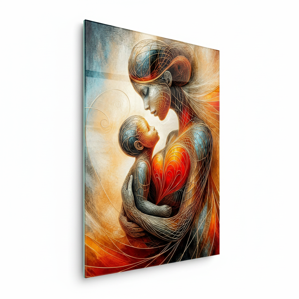 Mother's Love Glass Wall Art