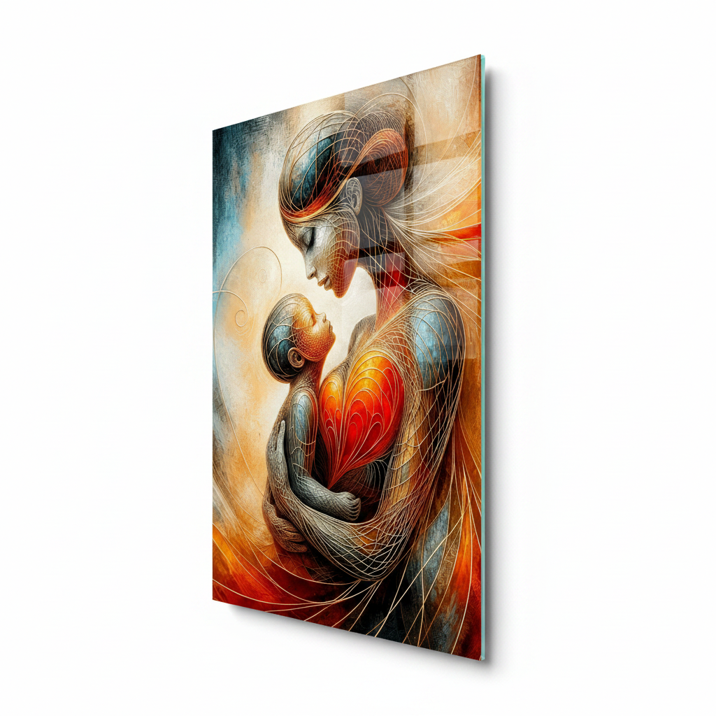 Mother's Love Glass Wall Art