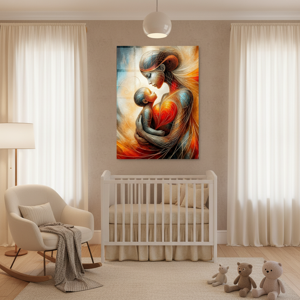 Mother's Love Glass Wall Art