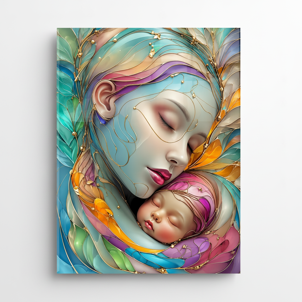 Mother's Love Glass Wall Art