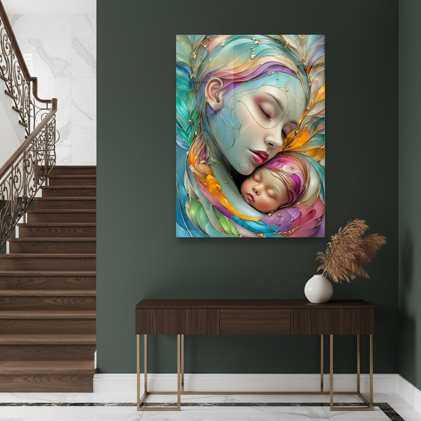 Mother's Love Glass Wall Art