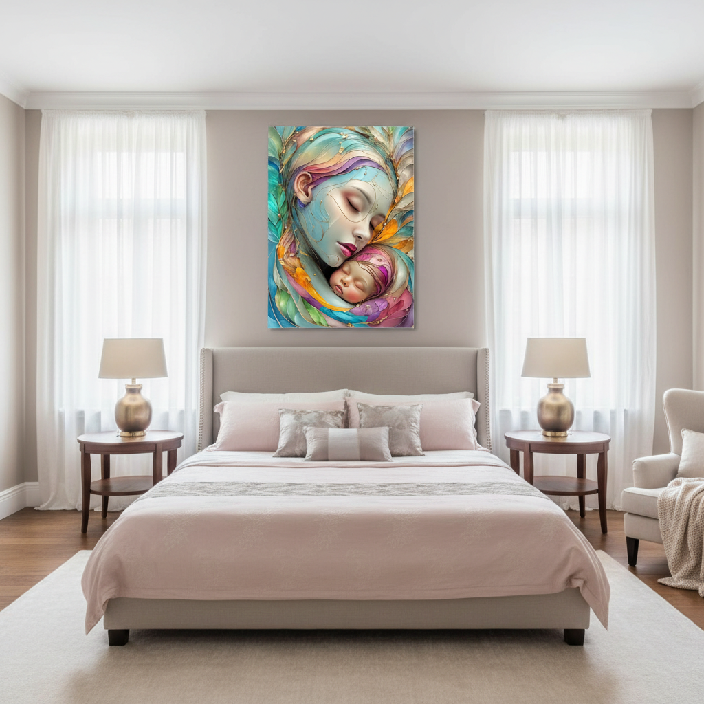 Mother's Love Glass Wall Art