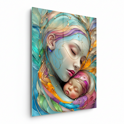 Mother's Love Glass Wall Art