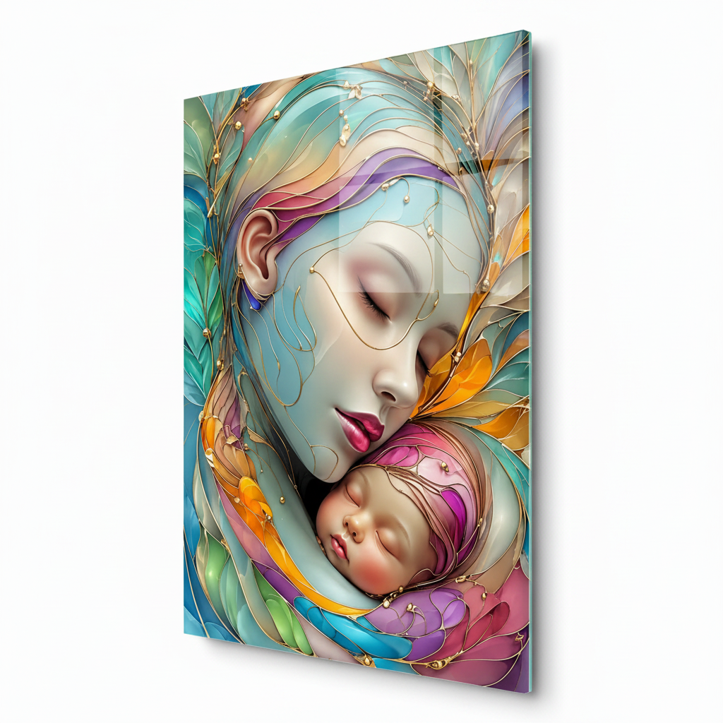Mother's Love Glass Wall Art