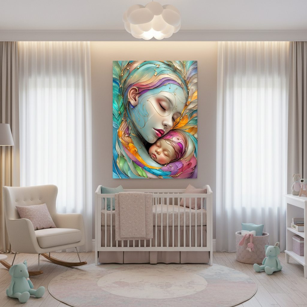 Mother's Love Glass Wall Art