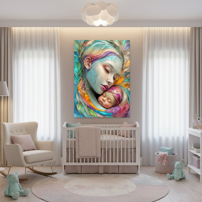 Mother's Love Glass Wall Art