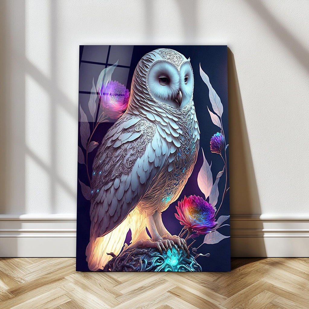 Portrait de femme en verre