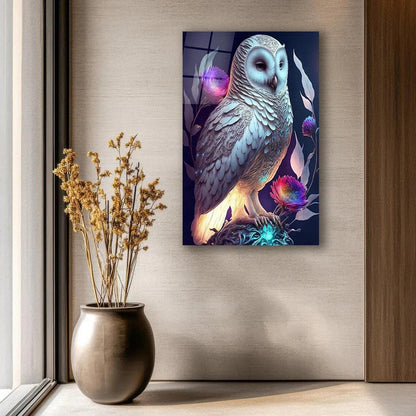 Wise Owl Glass Wall Art - LUXARTDECO
