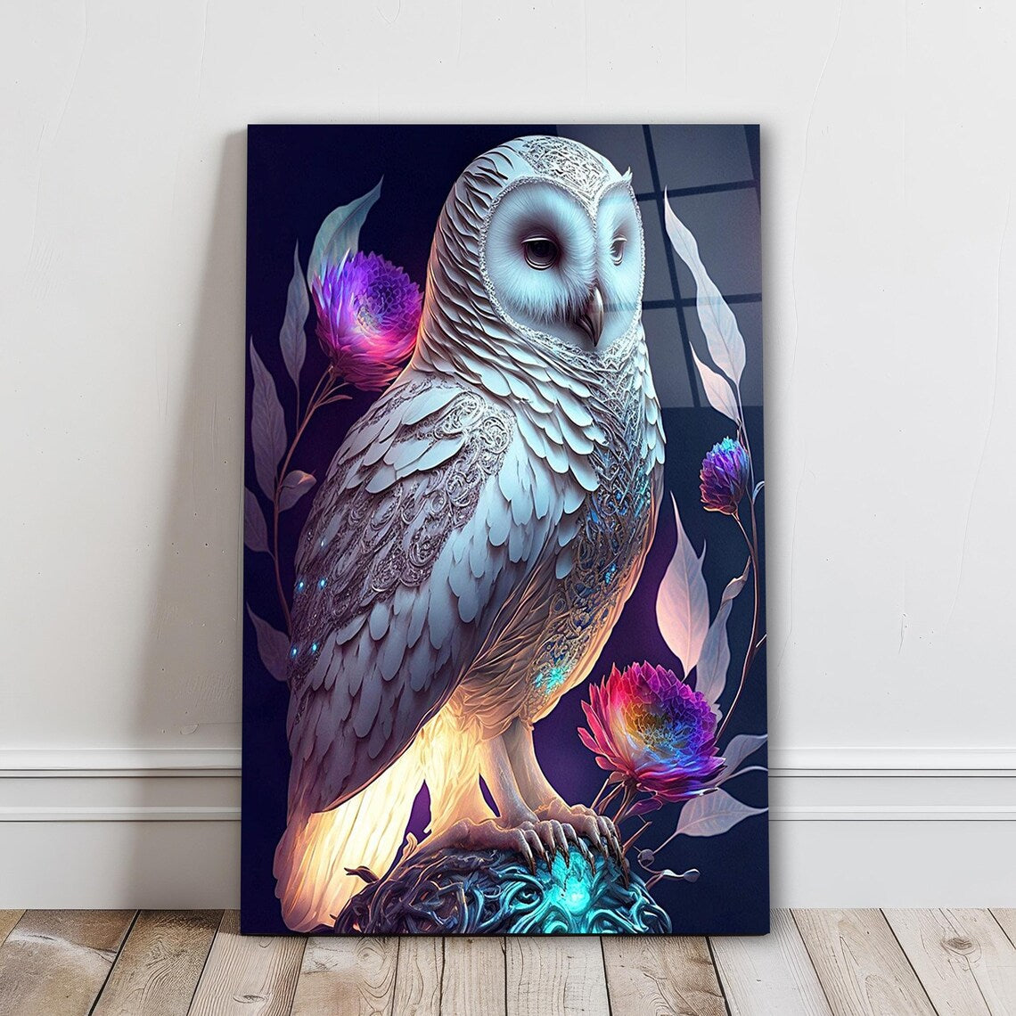 Portrait de femme en verre