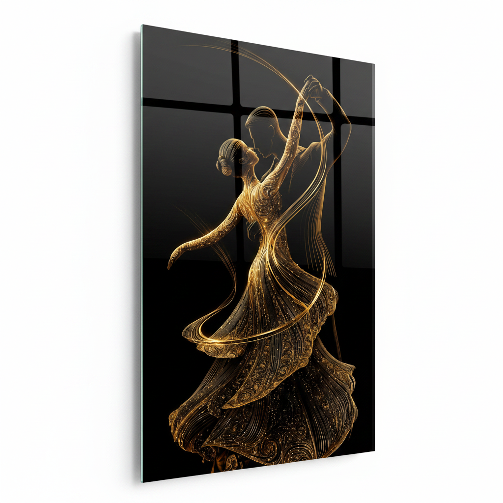 Coppia di Ballerini Quadro in Vetro Temperato