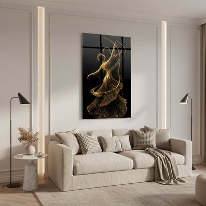 Coppia di Ballerini Quadro in Vetro Temperato
