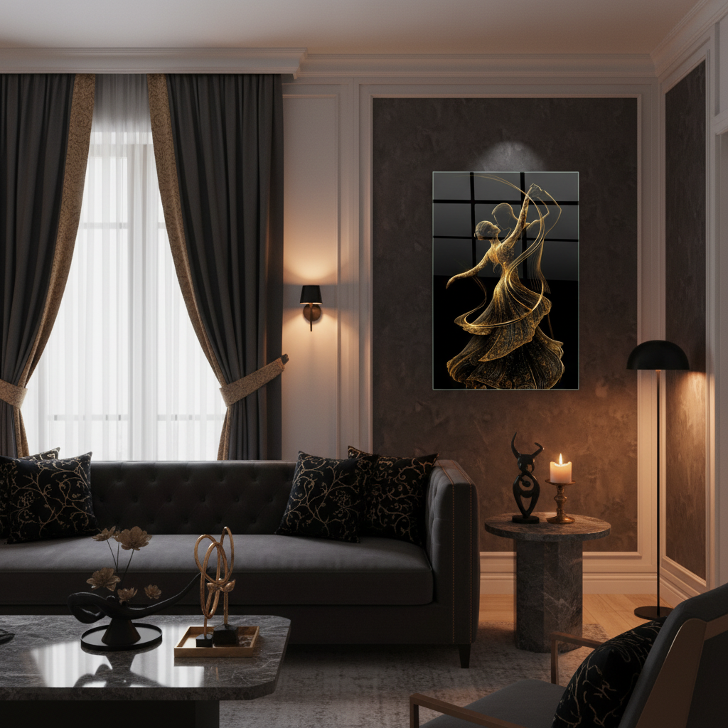 Coppia di Ballerini Quadro in Vetro Temperato
