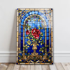 Portrait de femme en verre