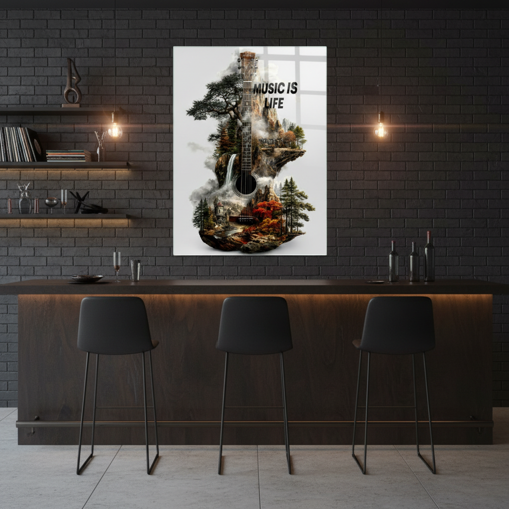 Les Abeilles Heureuses Tableau en Verre Trempé