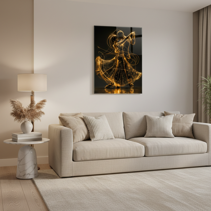 Dancing Couple Glass Wall Art