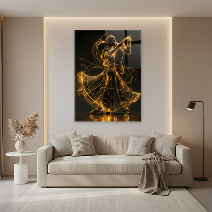 Dancing Couple Glass Wall Art