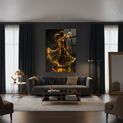 Dancing Couple Glass Wall Art