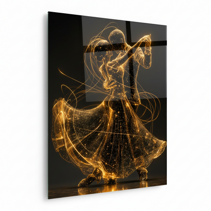 Dancing Couple Glass Wall Art