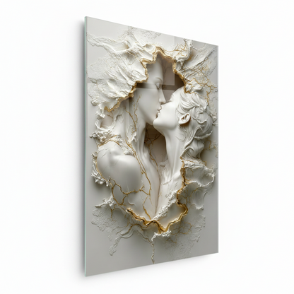 Bacio di Coppia Quadro in Vetro Temperato